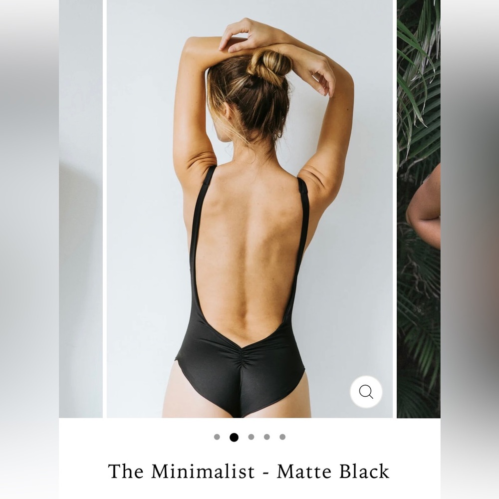 Londre swimwear, “The Minimalist” sustainably made, black one piece.